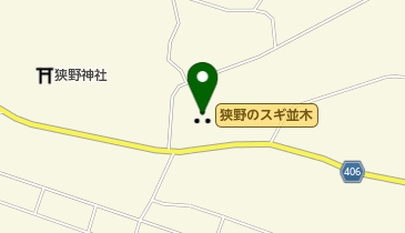 狭野のスギ並木の地図画像