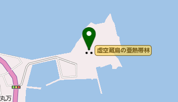 虚空蔵島の亜熱帯林の地図画像