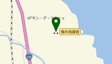鬼の洗濯岩の地図画像