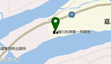 緑川右岸第一号緑地の地図画像