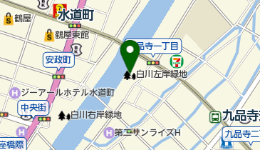 白川左岸緑地の地図画像