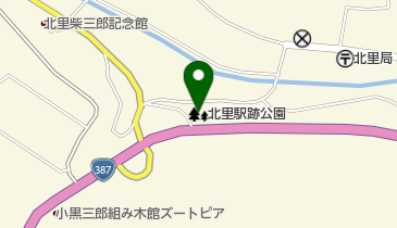 北里駅跡公園の地図画像