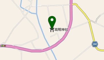 高鴨神社の地図画像