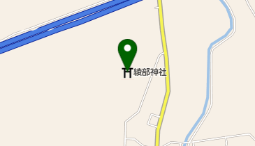 綾部神社の地図画像