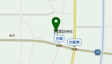 諏訪神社の地図画像