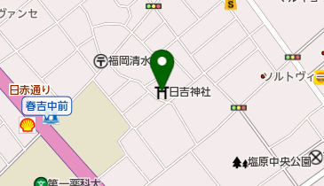 日吉神社の地図画像