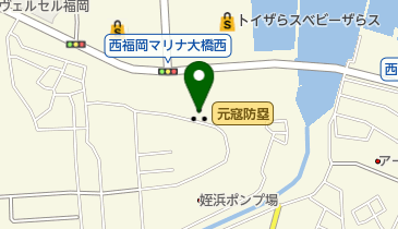 元寇防塁の地図画像