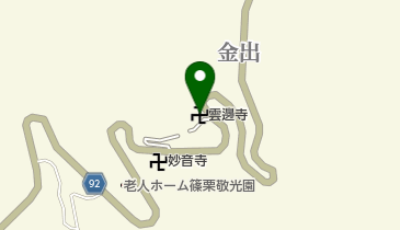 雲邊寺の地図画像