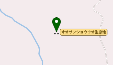 オオサンショウウオ生息地の地図画像