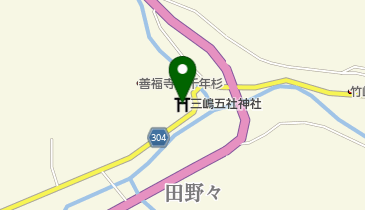 三嶋五社神社の地図画像