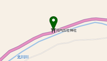 河内五社神社の地図画像