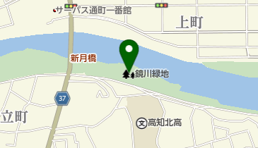 鏡川緑地の地図画像