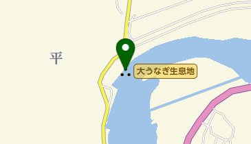 大うなぎ生息地の地図画像