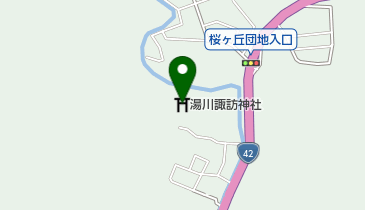 湯川諏訪神社の地図画像