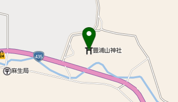 豊浦山神社の地図画像