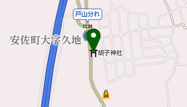 胡子神社の地図画像