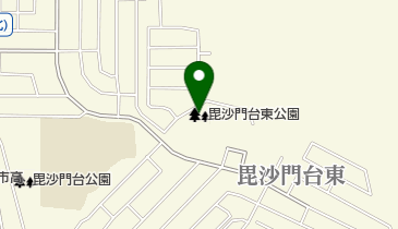 毘沙門台東公園の地図画像