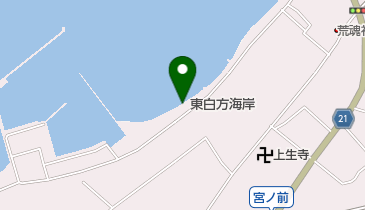 東白方海岸の地図画像