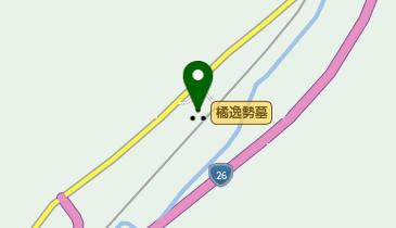橘逸勢墓の地図画像