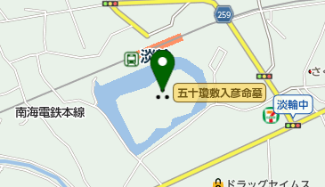 五十瓊敷入彦命墓の地図画像