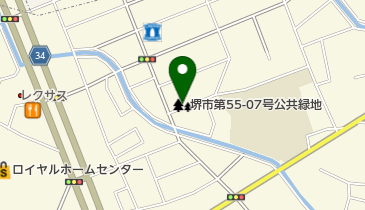 堺市第55-07号公共緑地の地図画像