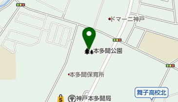本多聞公園の地図画像