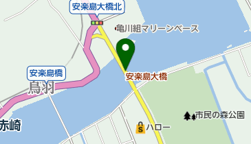 安楽島大橋の地図画像