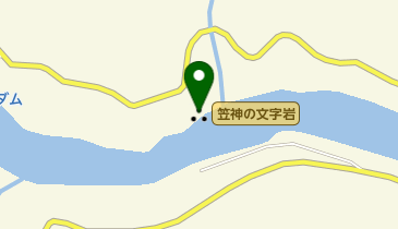 笠神の文字岩の地図画像