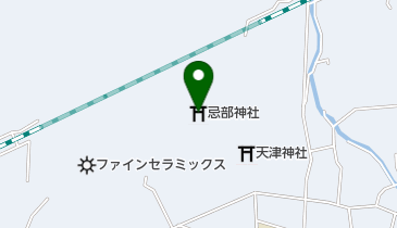 忌部神社の地図画像