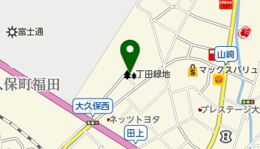 丁田緑地の地図画像