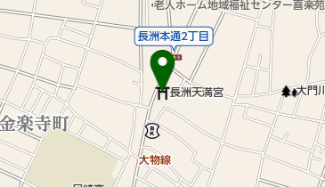 長洲天満宮の地図画像