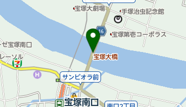 宝塚大橋の地図画像