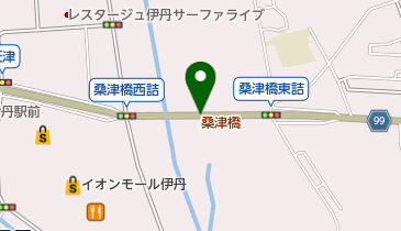 桑津橋の地図画像