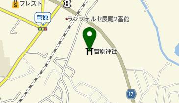 菅原神社の地図画像