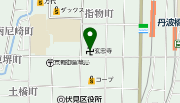 玄忠寺の地図画像