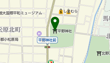 平野神社の地図画像