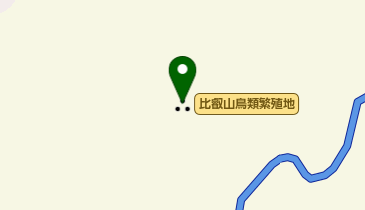 比叡山鳥類繁殖地の地図画像