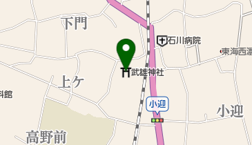 武雄神社の地図画像