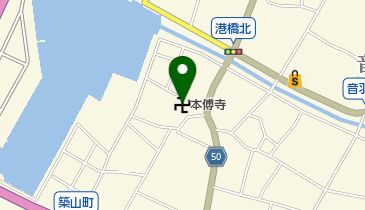 本傅寺の地図画像