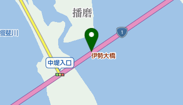 伊勢大橋の地図画像