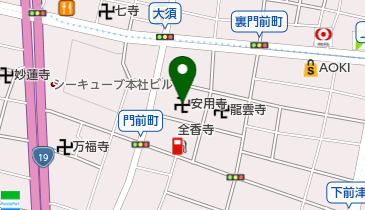 安用寺の地図画像
