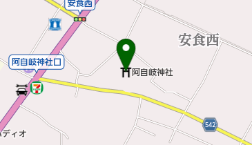 阿自岐神社の地図画像