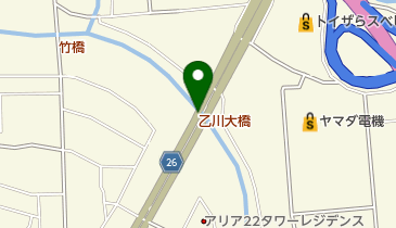 乙川大橋の地図画像