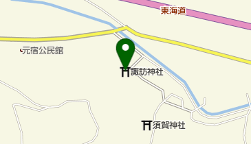 諏訪神社の地図画像