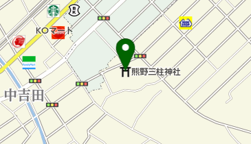 熊野三柱神社の地図画像