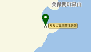 サルガ鼻洞窟住居跡の地図画像