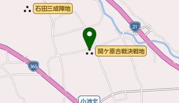 関ケ原合戦決戦地の地図画像