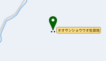 オオサンショウウオ生息地の地図画像