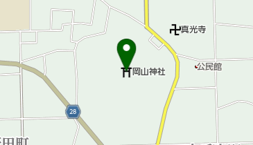 岡山神社の地図画像