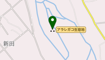 アラレガコ生息地の地図画像